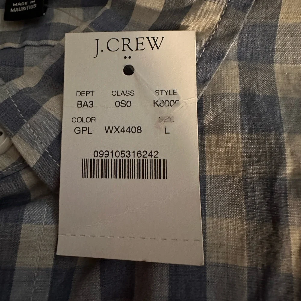 BNWT Mens J. Crew Mercantile Flex Slim Fit Long Sleeve Button Front Shirt -L - Picture 3 of 6